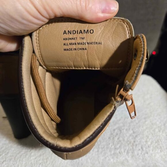 Andiamo Woman's Ankle Boots Lace Up, Size 7M - Picture 3 of 4